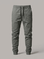 PEDRO - Pantalón jogger con cordón - Gris Niebla
