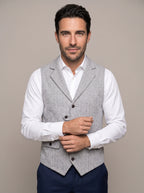 STEFANO chaleco gris claro - plano medio