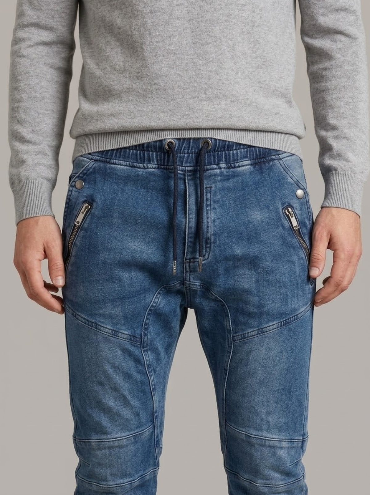 JUAN MANUEL - Vaquero jogger con bolsillos de cremallera - detalle