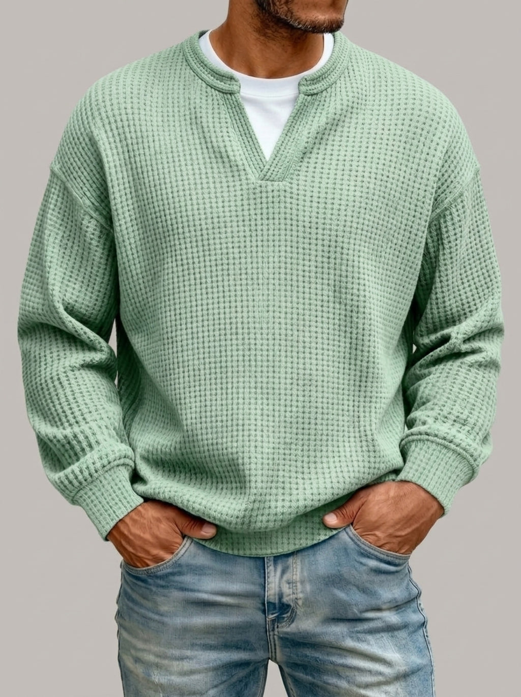 GUZMÁN - Jersey de punto gofrado efecto capas™