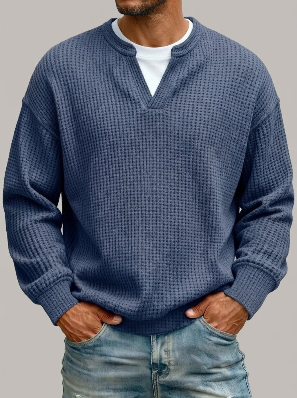 GUZMÁN - Jersey de punto gofrado efecto capas™