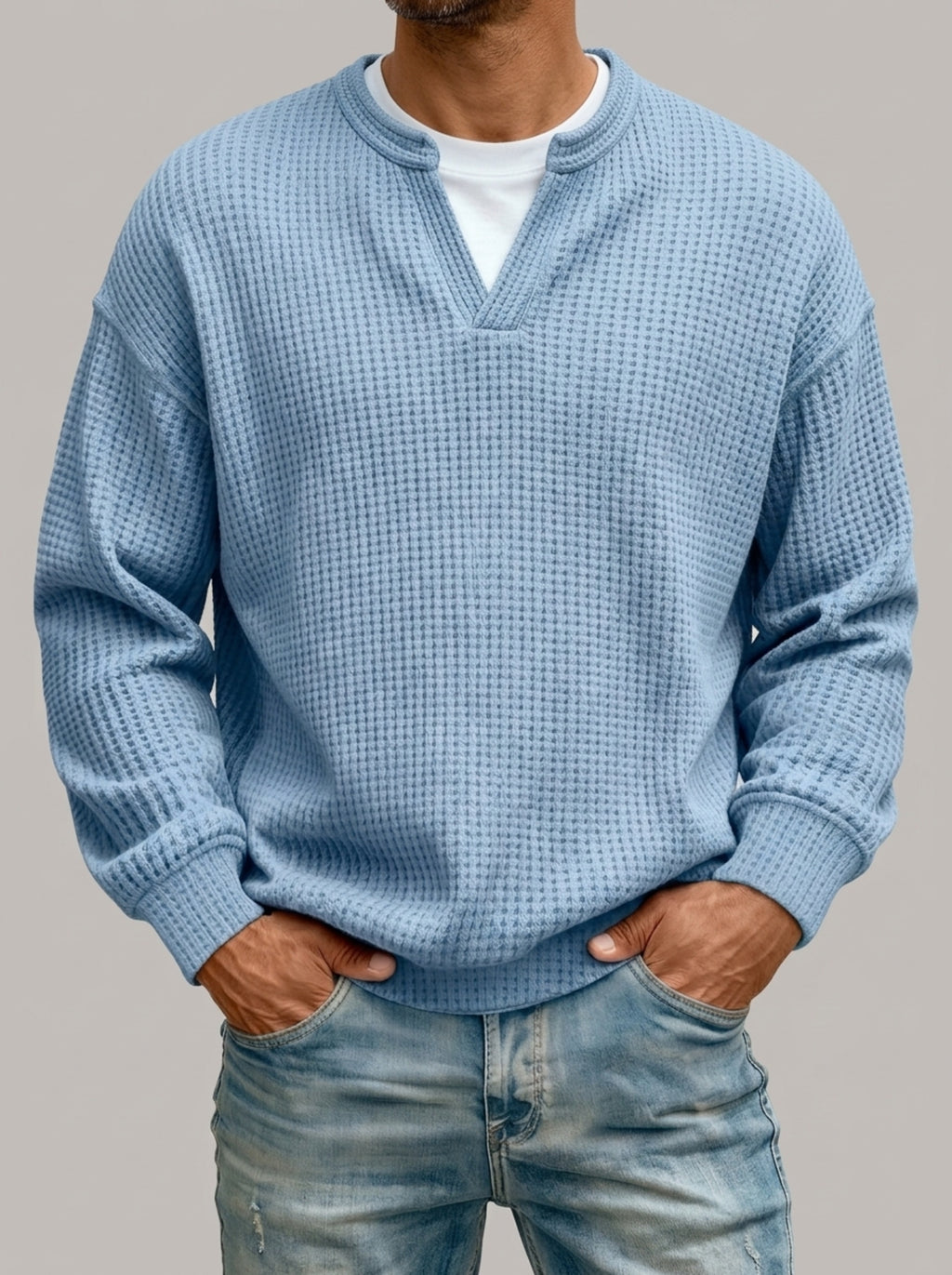 GUZMÁN - Jersey de punto gofrado efecto capas™