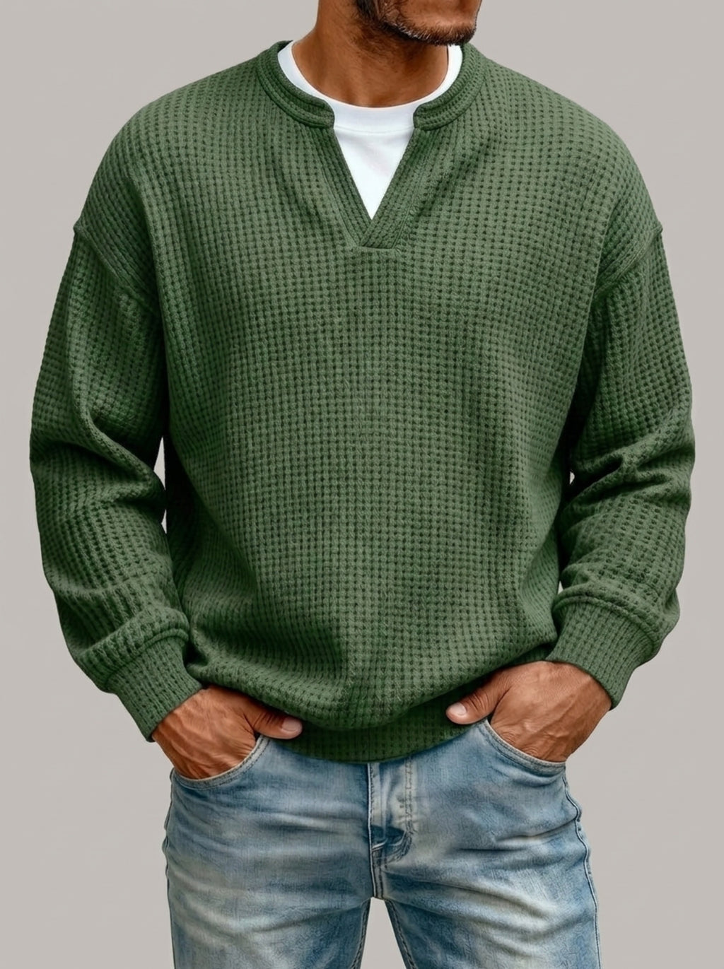 GUZMÁN - Jersey de punto gofrado efecto capas™