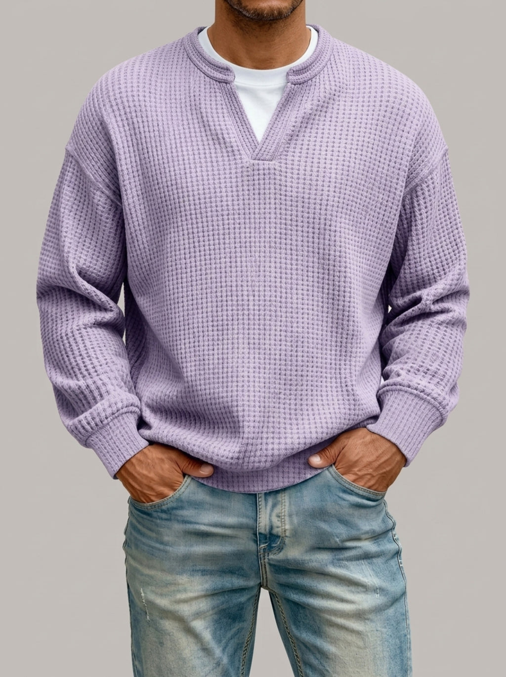 GUZMÁN - Jersey de punto gofrado efecto capas™