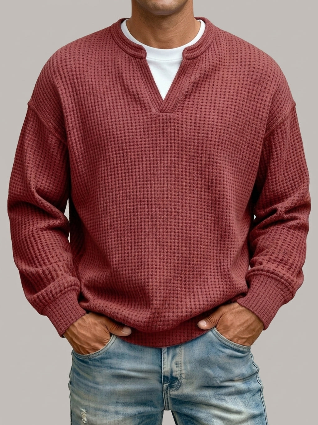 GUZMÁN - Jersey de punto gofrado efecto capas™