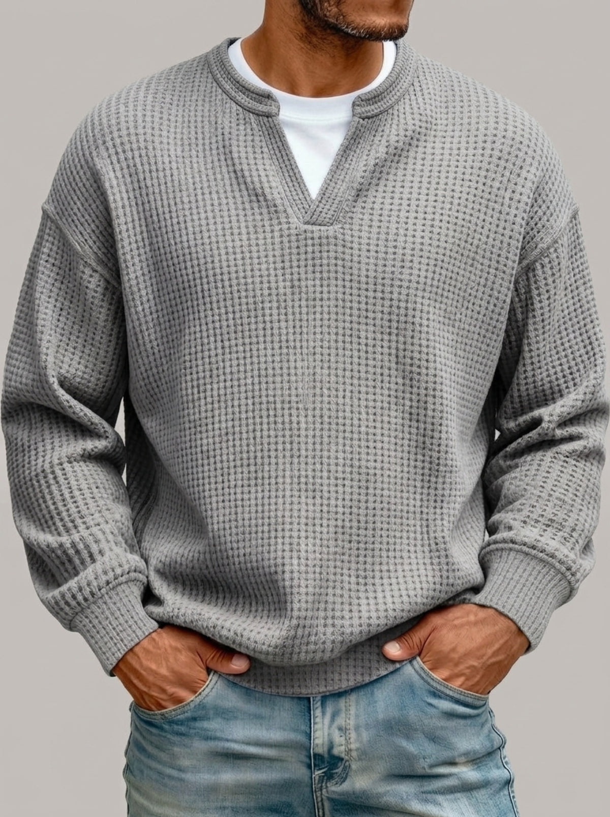 GUZMÁN - Jersey de punto gofrado efecto capas™
