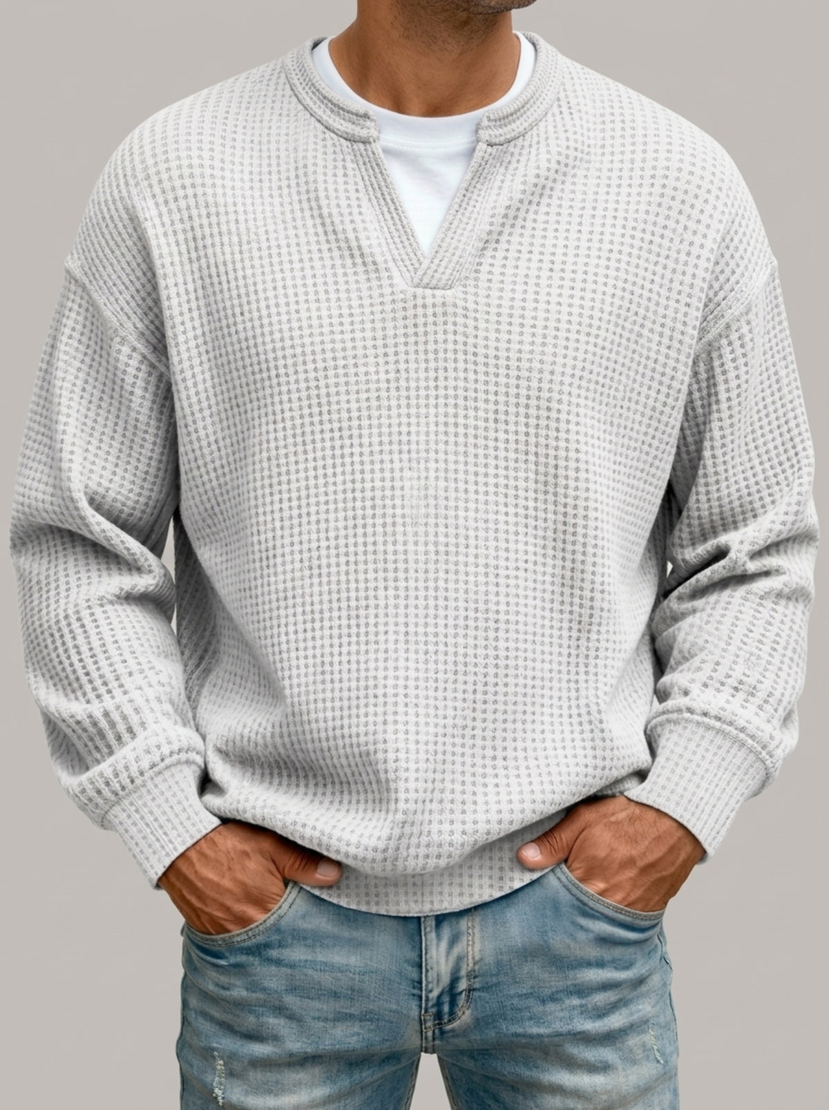 GUZMÁN - Jersey de punto gofrado efecto capas™