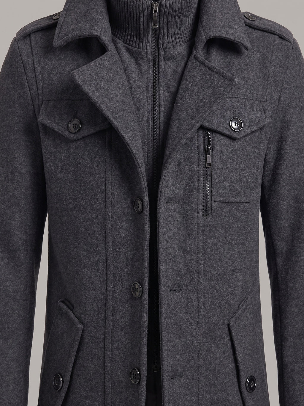 TELMO abrigo estilo Peaky Blinders - detalle