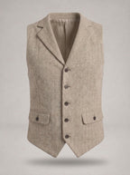 ÁNGEL JAVIER chaleco espiga beige - producto