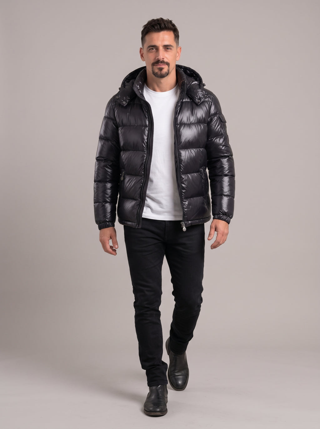 RUBÉN chaqueta plumas brillante - cuerpo entero