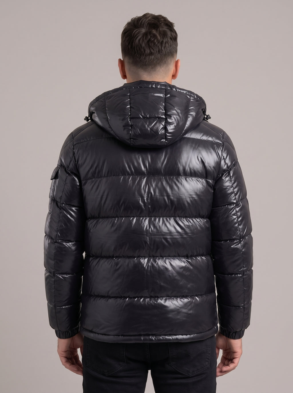RUBÉN chaqueta plumas brillante - espalda